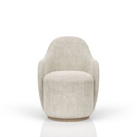 Cocoa and Ivory Swivel Barrel Chair