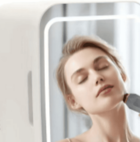 Color Random Skin Care Refrigerator With Dimmable LED Light Mirror (Option: Color Random)