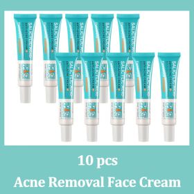 Salicylic Acid Acne Treatment Face Cream Repair Pimple Spots Deep Cleaning Pore Shrinking Anti-acne Scar Oil Control Moisturizer (Color: 10pcs)